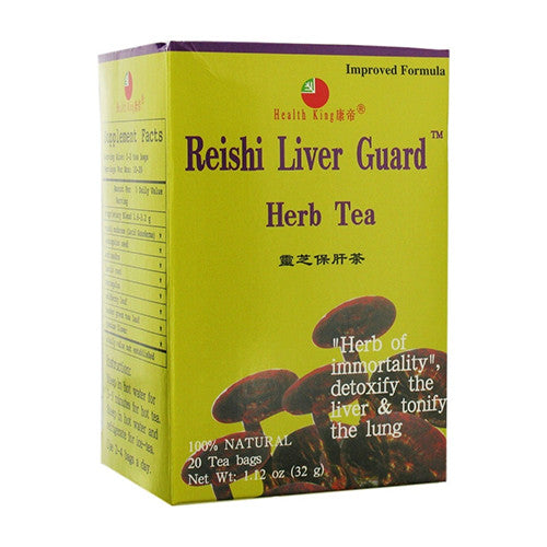 Health King Reishi Liver Guard Herb Tea, Tonify The Lung, 20 Tea Bags